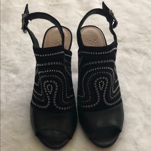 Vince Camuto Studded Peep Toe Booties